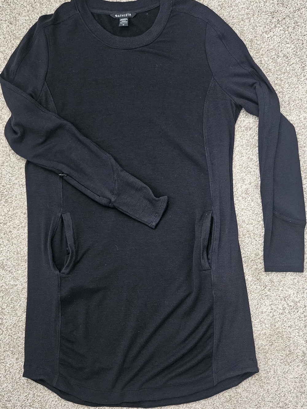 Athleta Women's Balance Dress in Black. Size Medium.